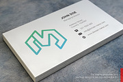 M Logo and Simple Business Card