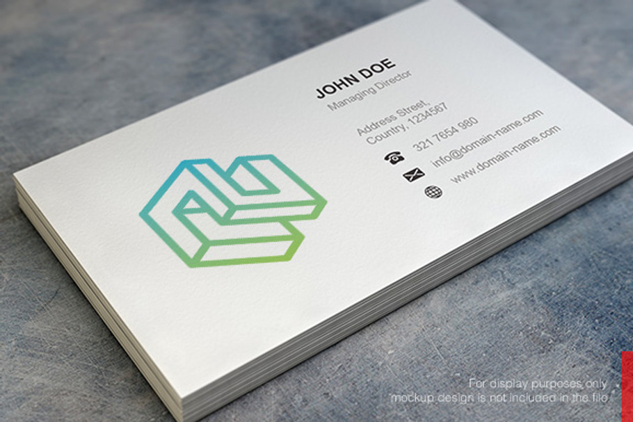 Cube Logo and Simple Business Card in Logo Templates - product preview 8
