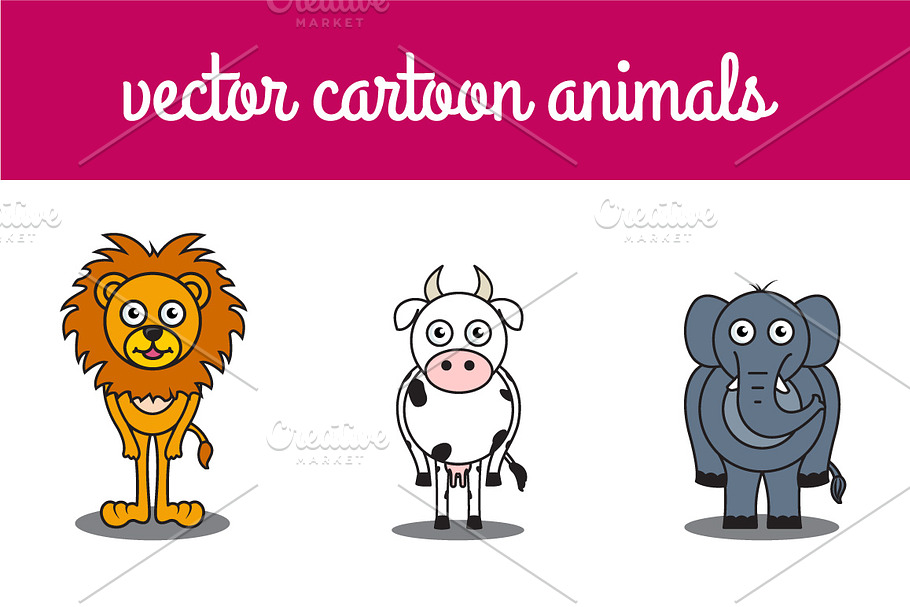 Vector cartoon animals in Illustrations - product preview 8