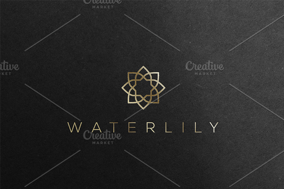 Water Lily Lotus Logo Bundle in Logo Templates - product preview 8