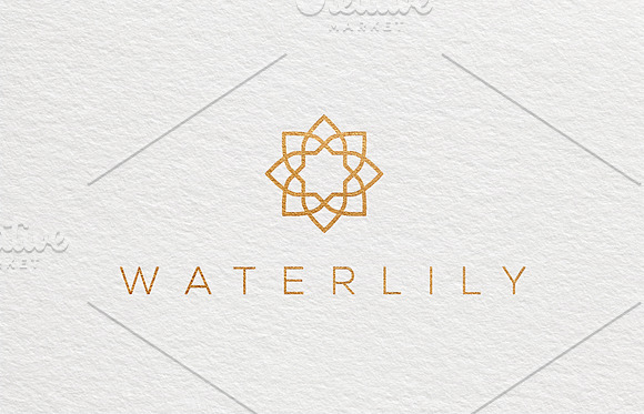 Water Lily Lotus Logo Bundle in Logo Templates - product preview 1