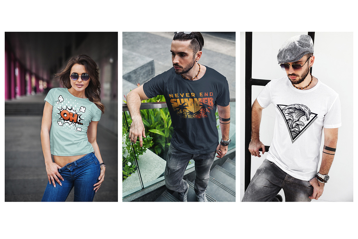 T-Shirt Mock-Up Urban Edition in Product Mockups - product preview 8