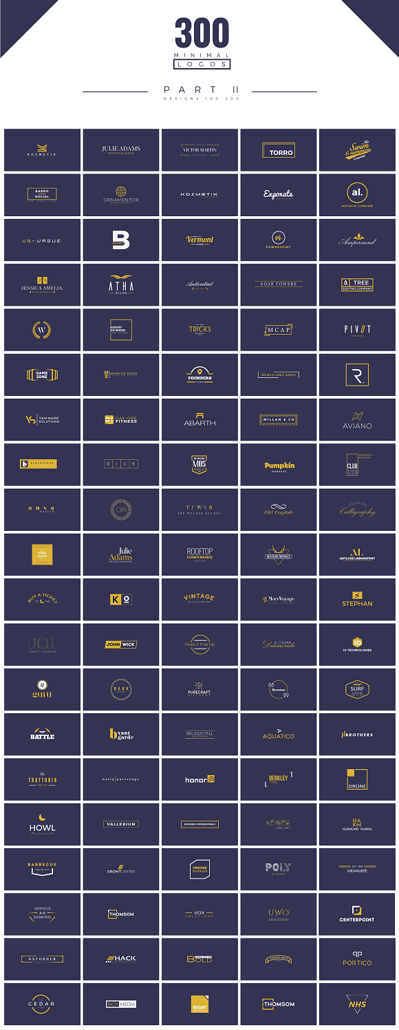 300 Minimal LOGO Designs  in Logo Templates - product preview 96