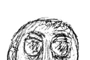 Pencil Drawing Angry Man Head