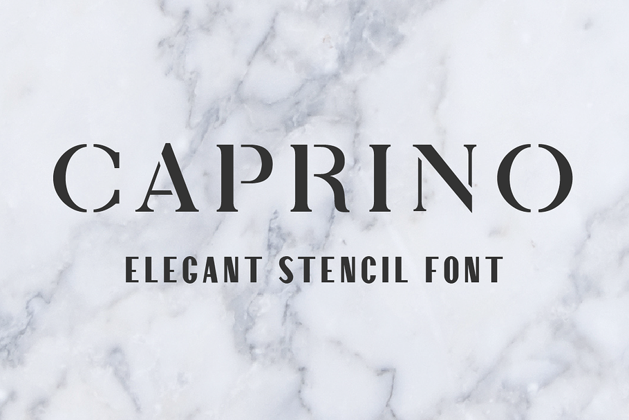 Caprino Stencil Font in Stencil Fonts - product preview 8