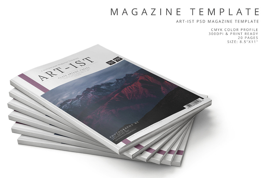Art-ist Magazine Template Vol.16 in Magazine Templates - product preview 8