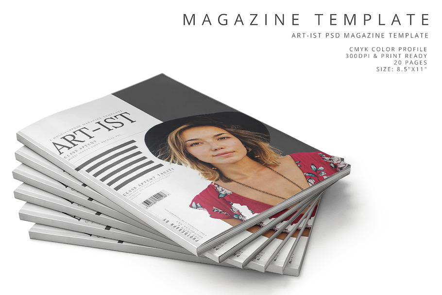 Art-ist Magazine Template Vol.18 in Magazine Templates - product preview 8
