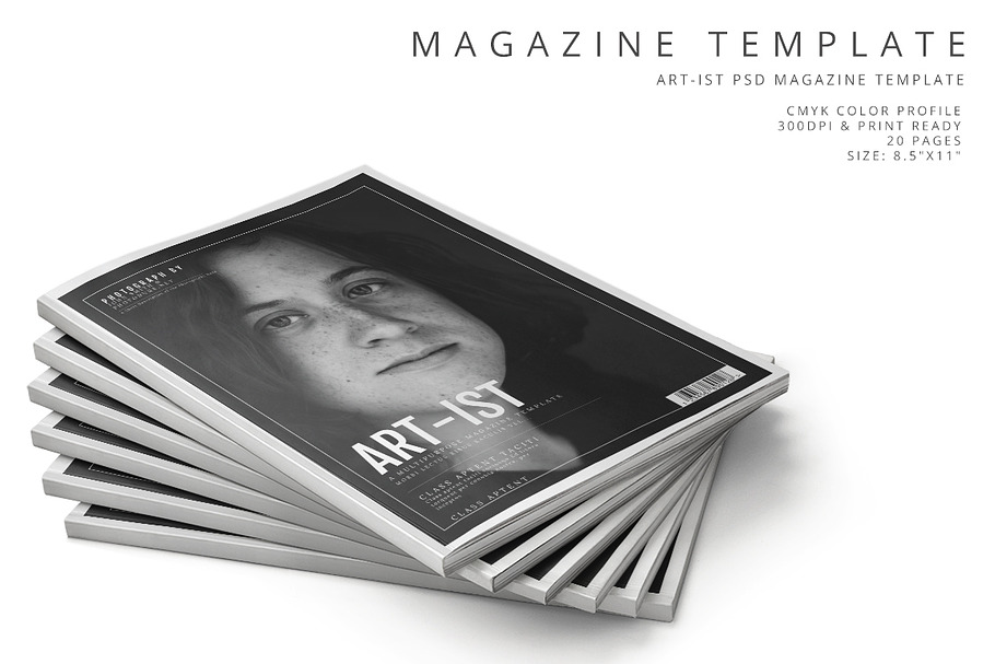Art-ist Magazine Template Vol.19 in Magazine Templates - product preview 8