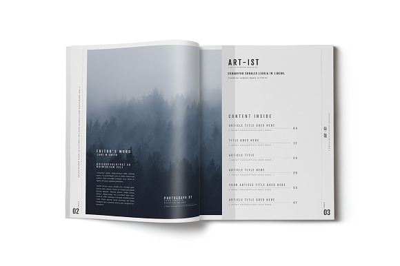 Art-ist Magazine Template Vol.19 in Magazine Templates - product preview 3