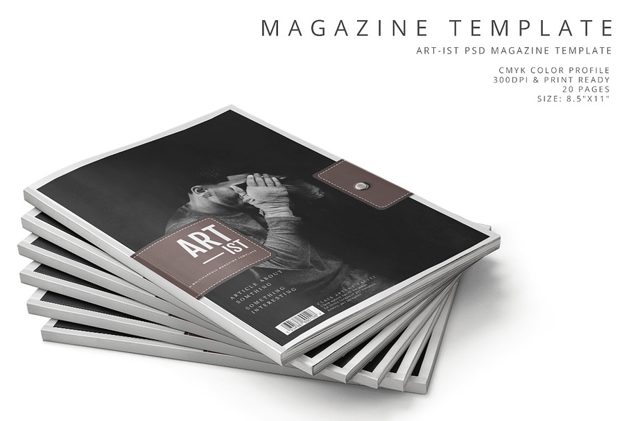 Art-ist Magazine Template Vol.20 in Magazine Templates - product preview 8
