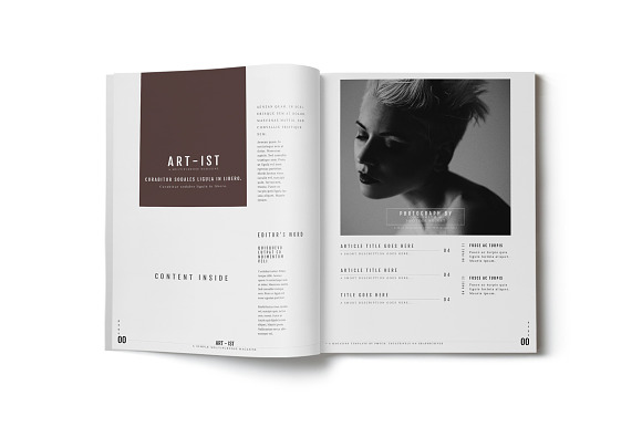 Art-ist Magazine Template Vol.20 in Magazine Templates - product preview 2