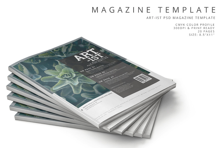 Art-ist Magazine Template Vol.21 in Magazine Templates - product preview 8
