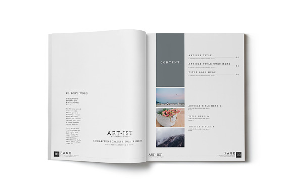 Art-ist Magazine Template Vol.21 in Magazine Templates - product preview 3