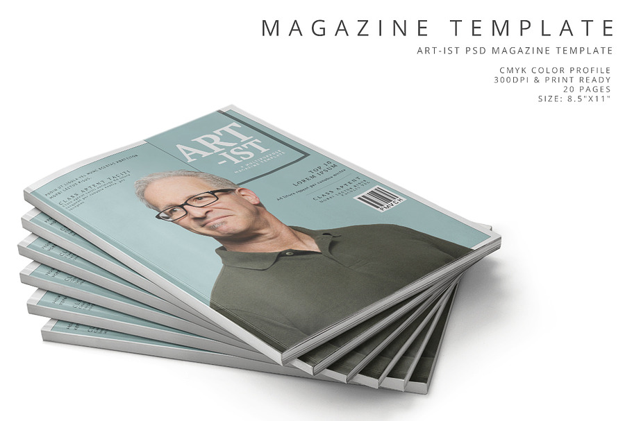 Art-ist Magazine Template Vol.23 in Magazine Templates - product preview 8