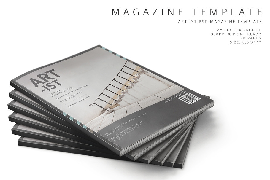 Art-ist Magazine Template Vol.24 in Magazine Templates - product preview 8