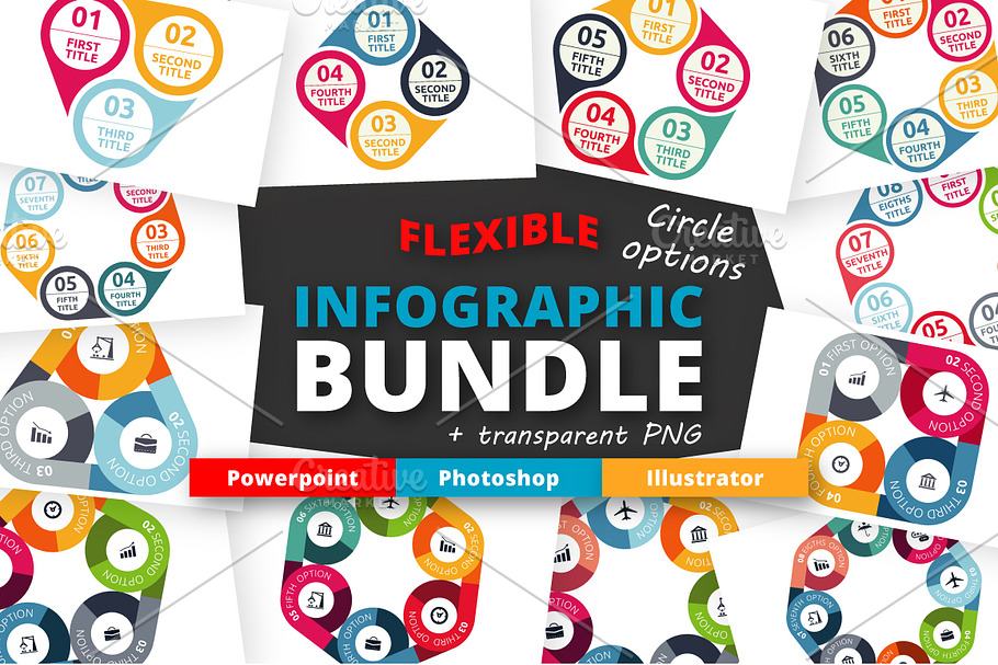 Flexible Infographic - Options in PowerPoint Templates - product preview 8