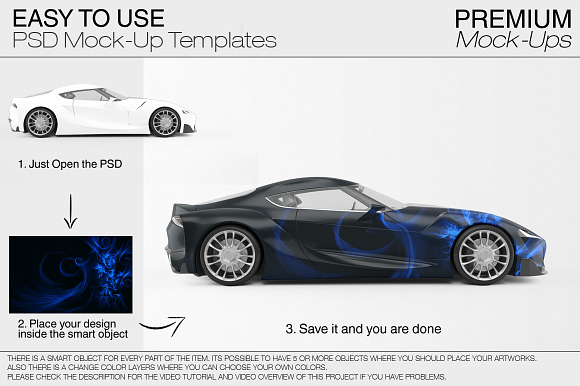 Sport Car Mockup in Mockup Templates - product preview 4