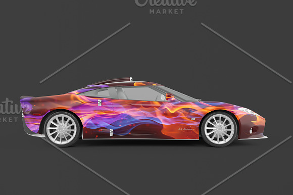 Sport Car Mockup in Mockup Templates - product preview 6