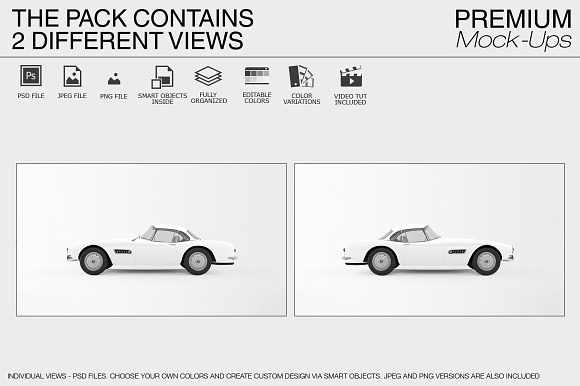 Sport Car Mockup in Mockup Templates - product preview 1