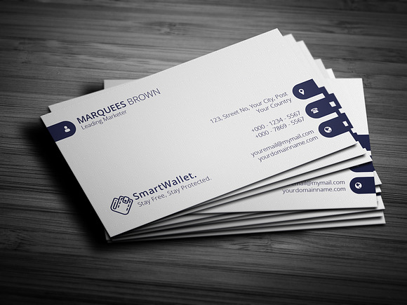 Wallet Business Card in Business Card Templates - product preview 1
