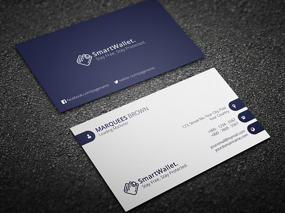 Wallet Business Card in Business Card Templates - product preview 3