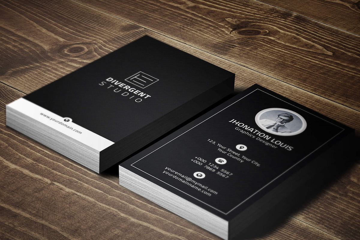 R E T R O Personal Business Card in Business Card Templates - product preview 8