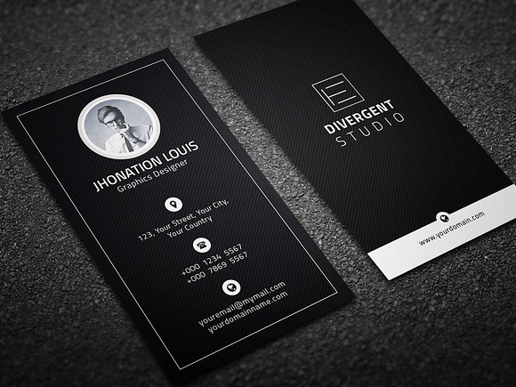 R E T R O Personal Business Card in Business Card Templates - product preview 1