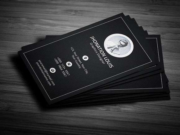 R E T R O Personal Business Card in Business Card Templates - product preview 2