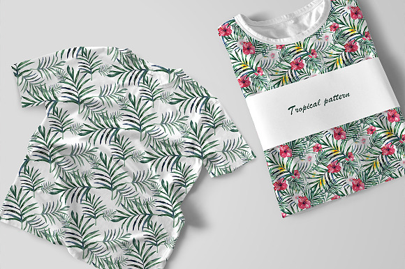 Watercolor tropical patterns in Patterns - product preview 2