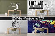 Wall Mockup - Sticker Mockup Vol 510