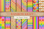 Rainbow kraft paper
