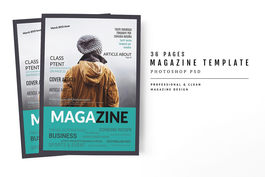 Magazine Template 54 in Magazine Templates - product preview 8