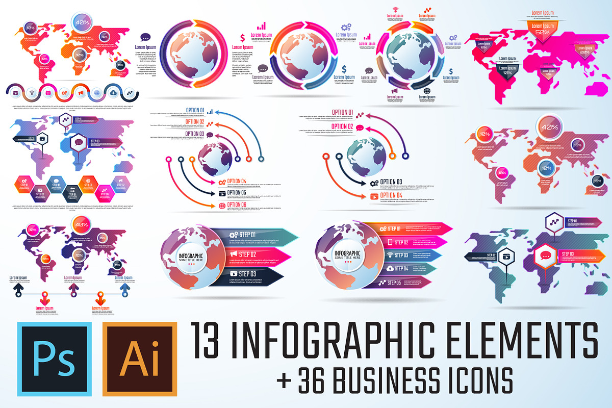 Infographics Template Vol.16 in Illustrations - product preview 8