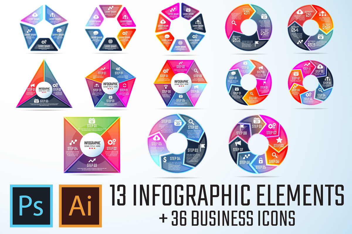 Infographics Template Vol.18 in Illustrations - product preview 8