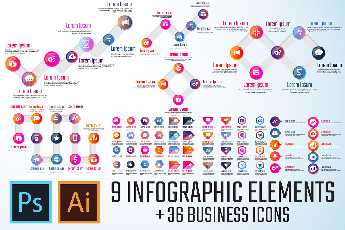 Infographics Template Vol.19 in Illustrations - product preview 8