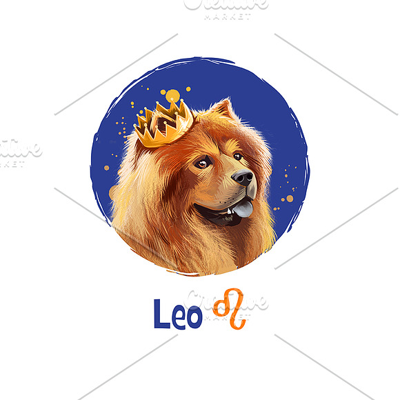 Zodiac signs  - DOGS HOROSCOPE in Dog Icons - product preview 1