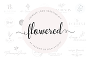 Handdrawn Floral Premade Logo Bundle