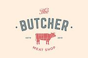 Label of Butchery meat shop