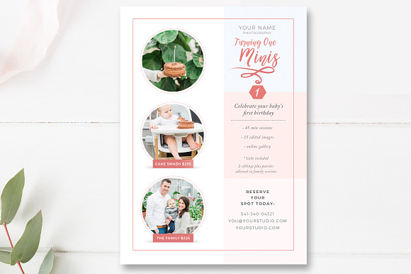Cake Smash Mini Session Template in Flyer Templates - product preview 2