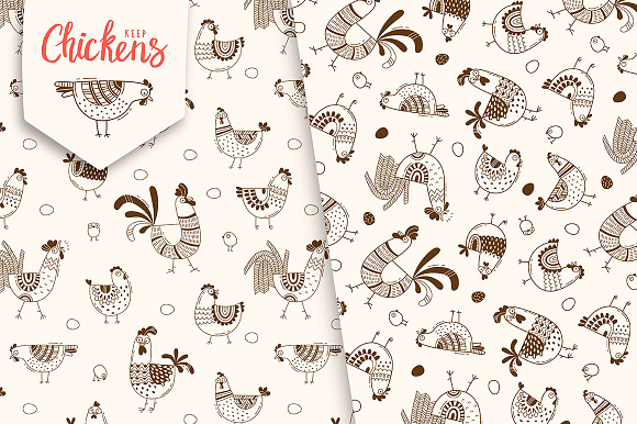 Keep Chicken - Design Set in Illustrations - product preview 2