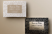 Gold foil save the date