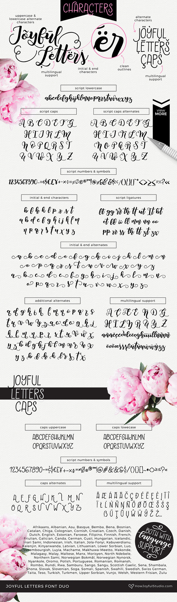 Joyful Letters font duo in Lettering Fonts - product preview 11