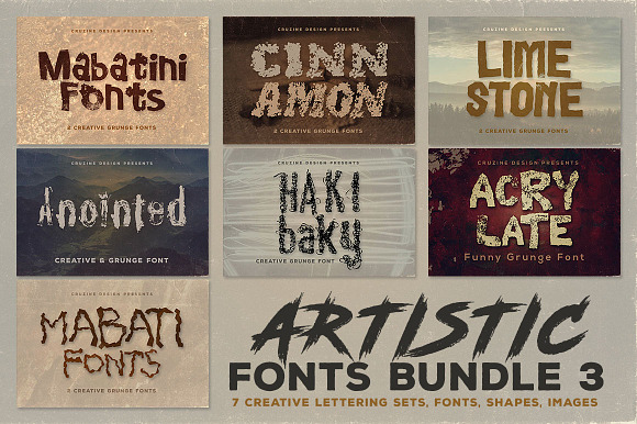 Artistic Fonts Bundle 3 in Display Fonts - product preview 1
