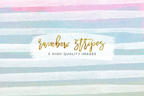 Rainbow Stripe Watercolour in Textures - product preview 1