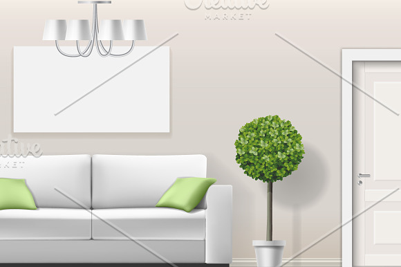 Living room interior with furniture in Illustrations - product preview 1