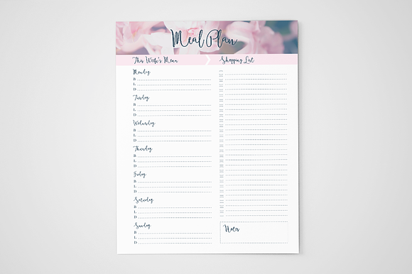 Menu Planner Printable, 4 Sizes in Stationery Templates - product preview 1