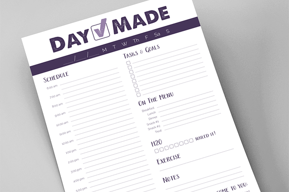Daily Planner Printable, 4 Sizes in Templates - product preview 1