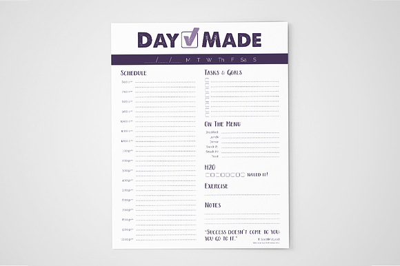 Daily Planner Printable, 4 Sizes in Templates - product preview 2