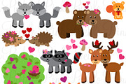 Valentine's Day Forest Animals