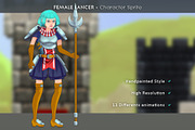  Female Lancer - Character Sprite 